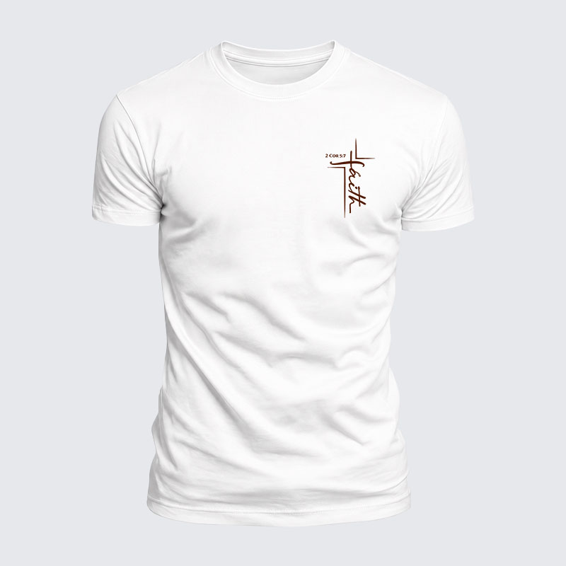 Luxe Mercerized Cotton Tee - Faith 2 Cor 5:7