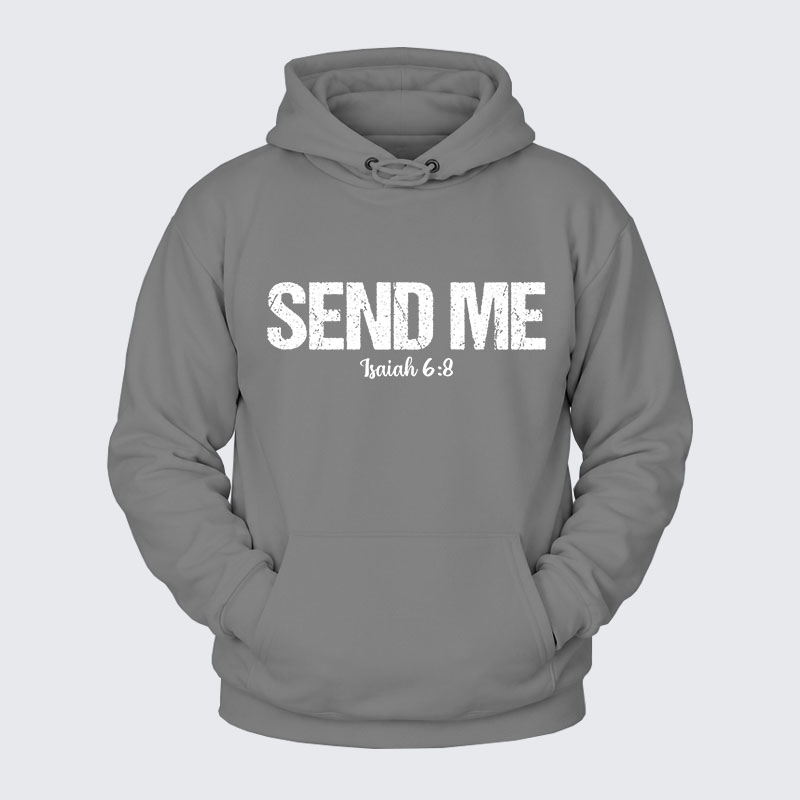Plush Fleece-Lined Hoodie - Isaiah 6:8 - SEND ME