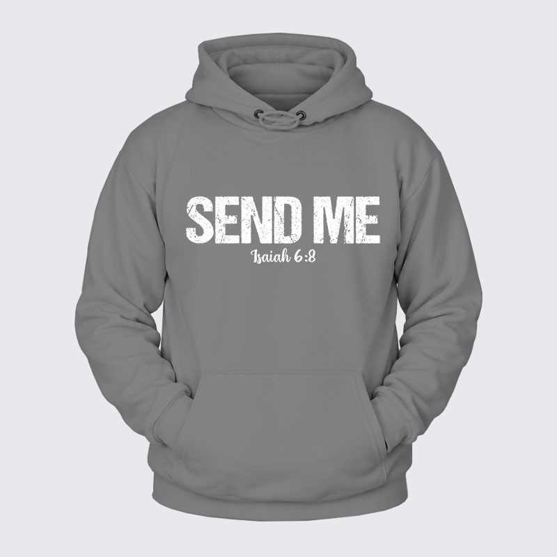 Plush Fleece-Lined Hoodie - Isaiah 6:8 - SEND ME
