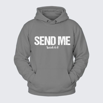 Plush Fleece-Lined Hoodie - Isaiah 6:8 - SEND ME