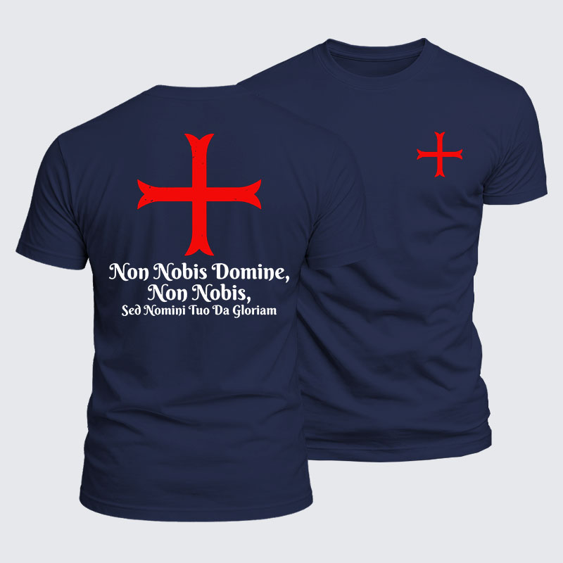 Luxe Mercerized Cotton Tee - Non Nobis Domine, Non Nobis, Sed Nomini Tuo Da Gloriam