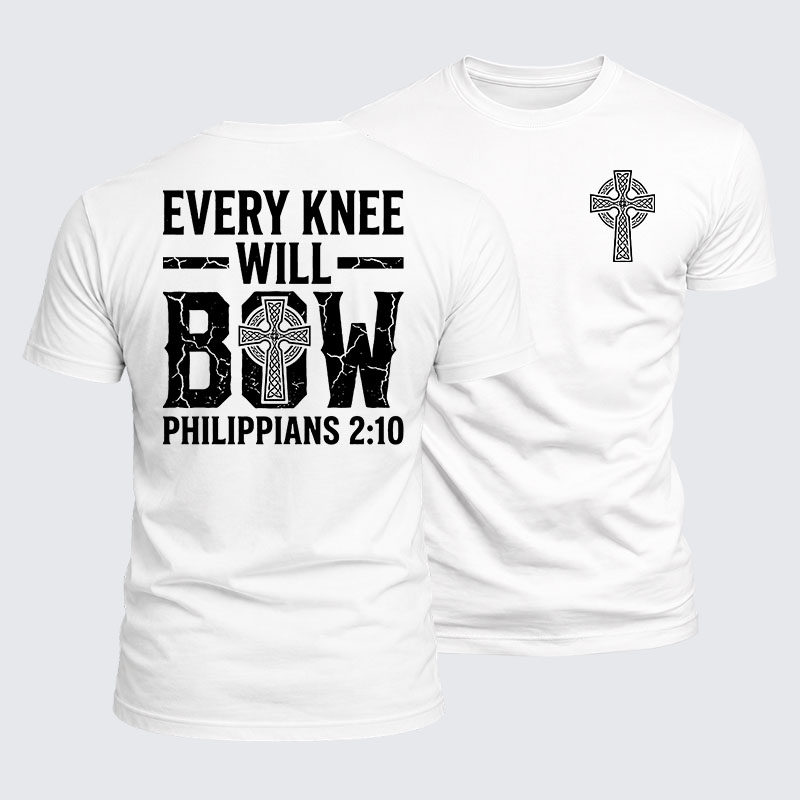 Luxe Mercerized Cotton Tee -  Every Knee Will Bow
