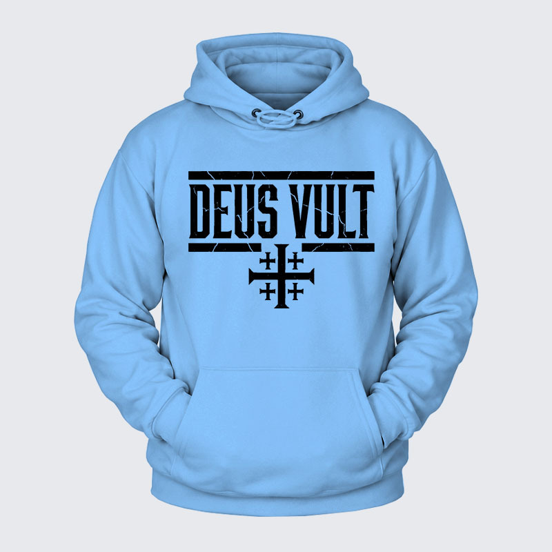 Plush Fleece-Lined Hoodie - Deus Vult