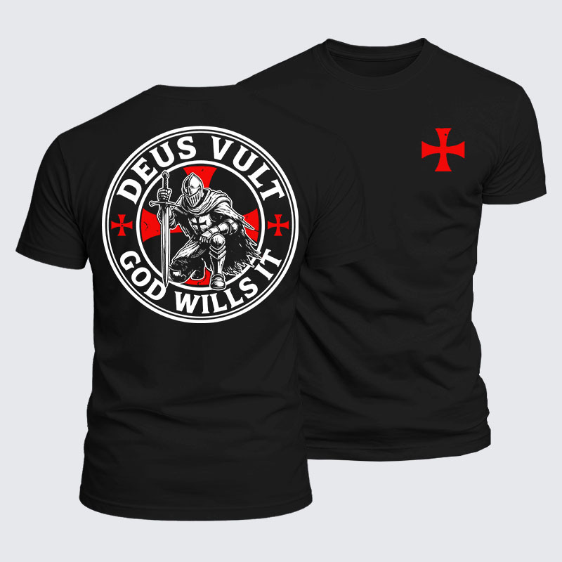 Man Of God Husband Dad Jesus God Christian Cotton T-Shirt