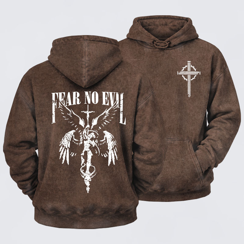 Washed Hoodie -  Fear No Evil