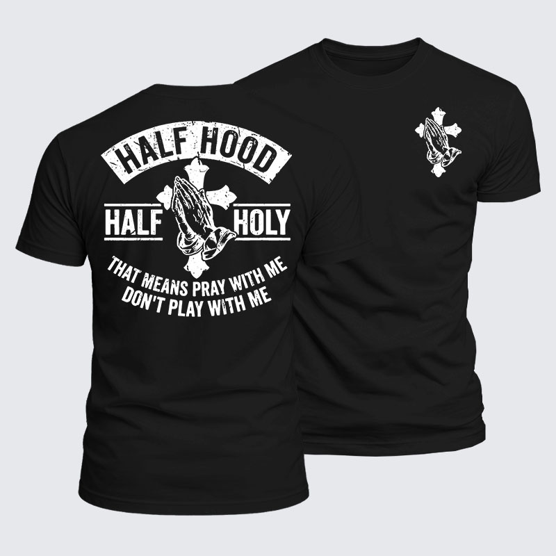 Man Of God Husband Dad Jesus God Christian Cotton T-Shirt