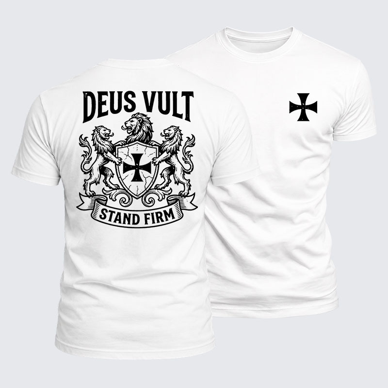 [Copy]Luxe Mercerized Cotton Tee - Deus Vult Christ Is King