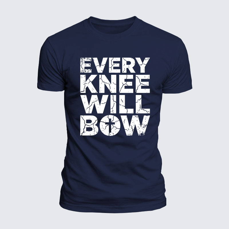 Luxe Mercerized Cotton Tee -  Every Knee Will Bow