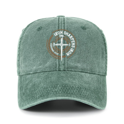 Heritage Washed Cap - Iron Sharpens Iron - Proverbs 27:17