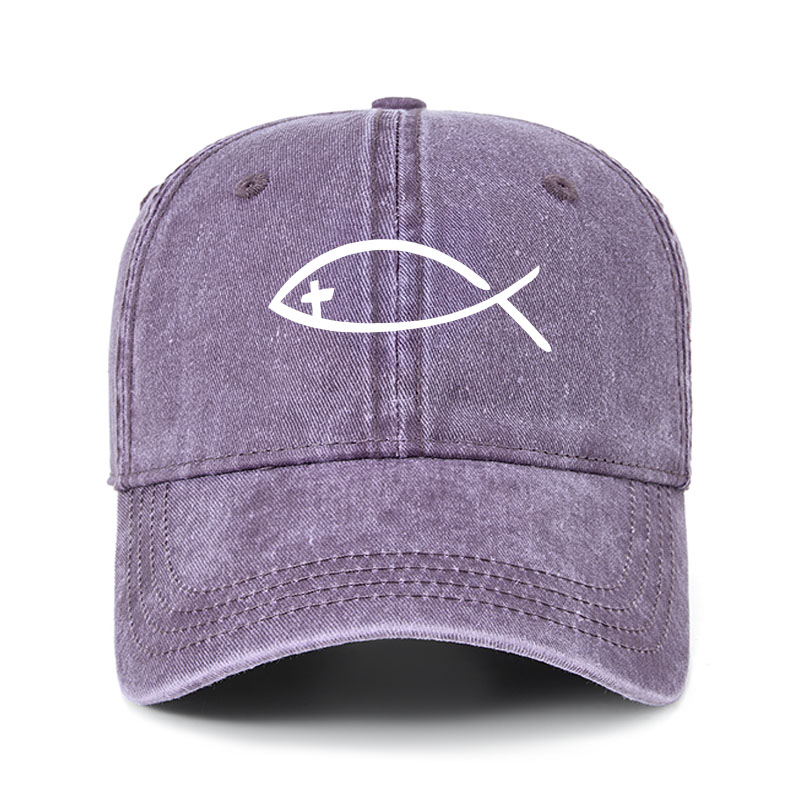 Heritage Washed Cap - Jesus Fish Christ 