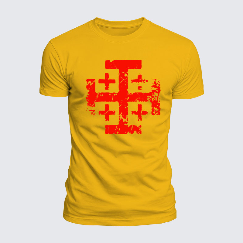 Luxe Mercerized Cotton Tee - Knights Templar Jerusalem Cross