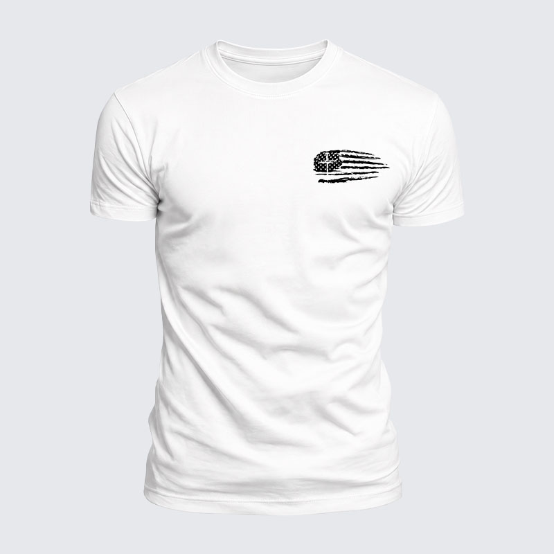 Luxe Mercerized Cotton Tee - Tattered Flag Cross 
