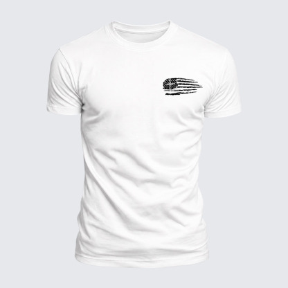 Luxe Mercerized Cotton Tee - Tattered Flag Cross 