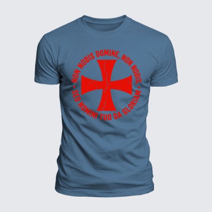 Luxe Mercerized Cotton Tee - Non Nobis Domine, Non Nobis, Sed Nomini Tuo Da Gloriam