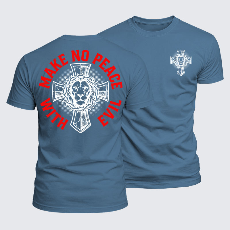 Luxe Mercerized Cotton Tee - Make No Peace With Evil