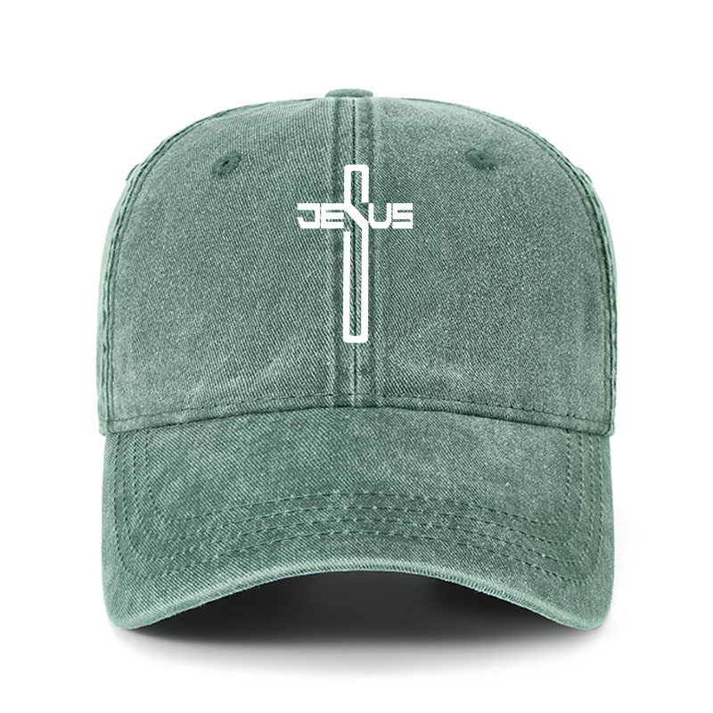Heritage Washed Cap - Jesus Cross Christ 
