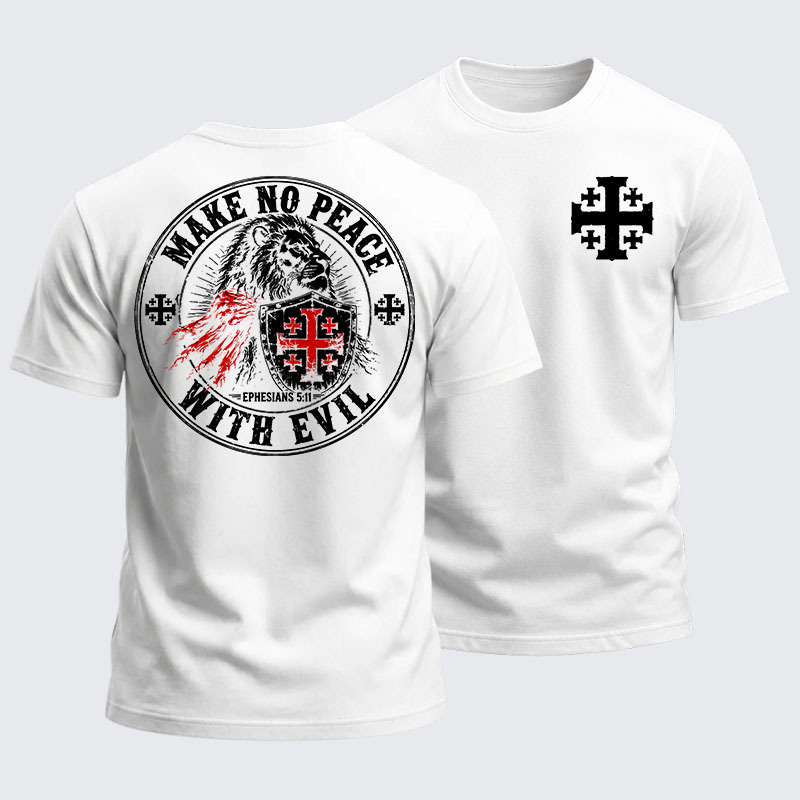 Heavyweight Cotton Tee - Make No Peace With Evil