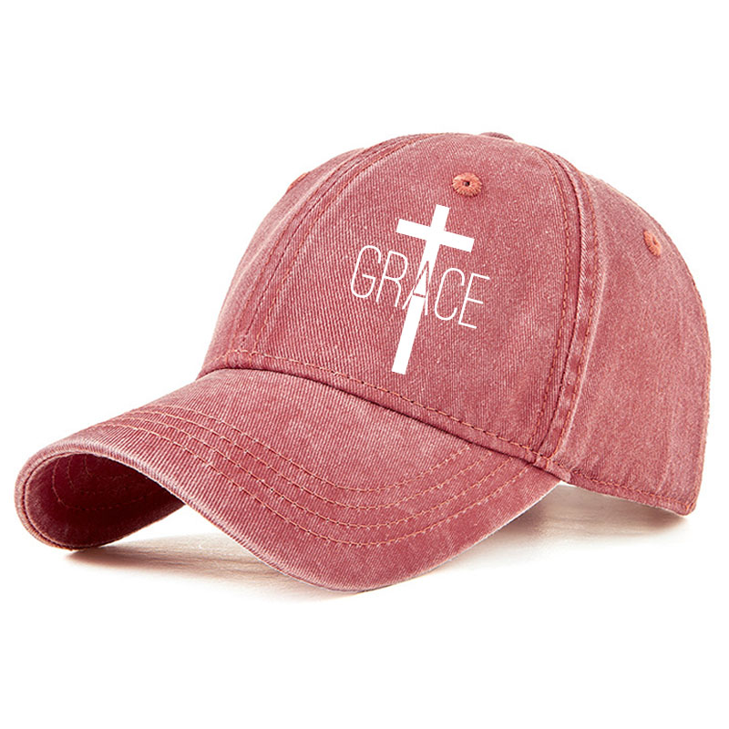 Heritage Washed Cap - Grace Cross