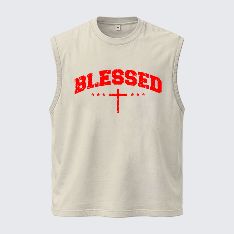 Washed Tank Top - Blessed Cross