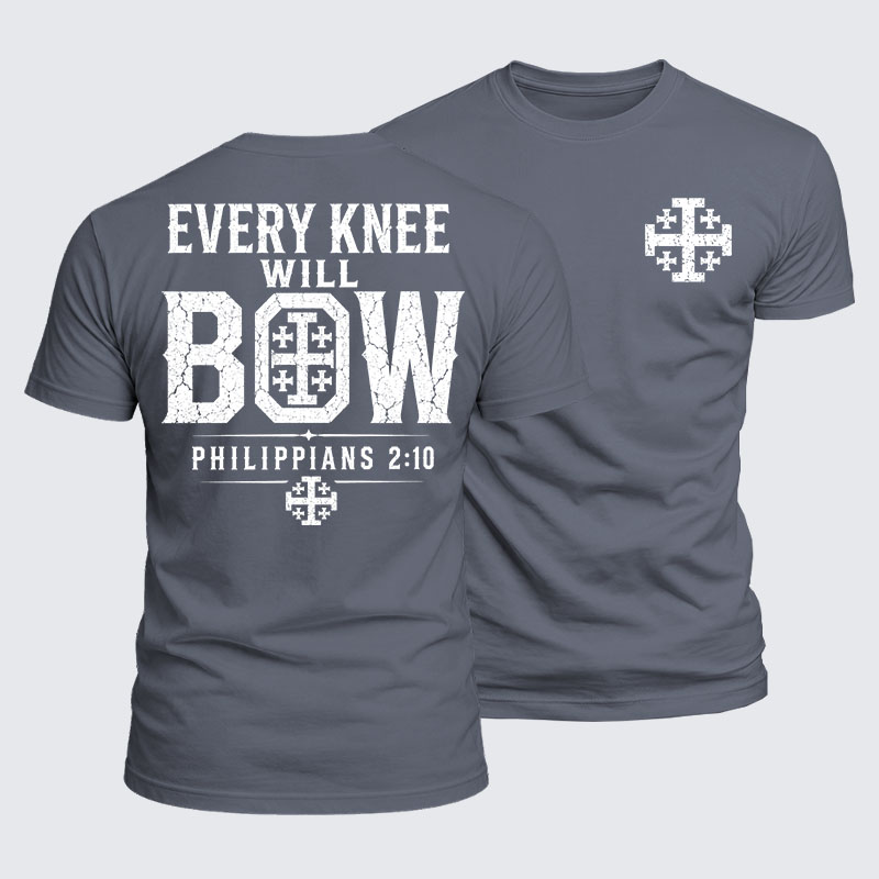 Luxe Mercerized Cotton Tee -  Every Knee Will Bow