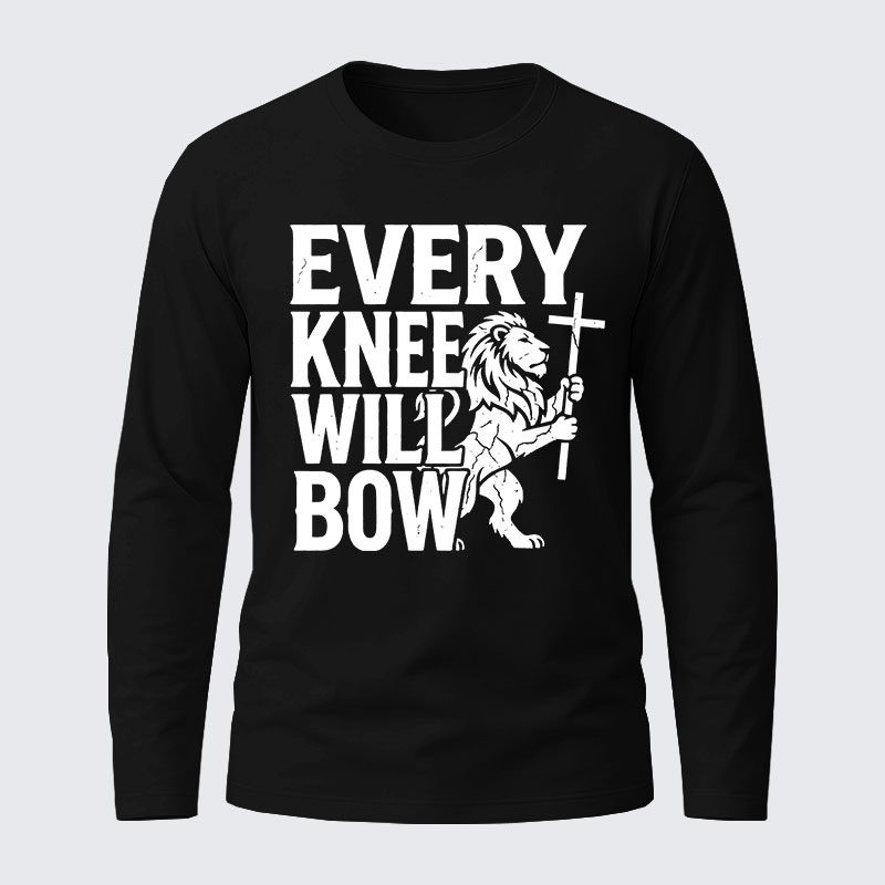Every Knee Will Bow Cotton Long Sleeve T-Shirt