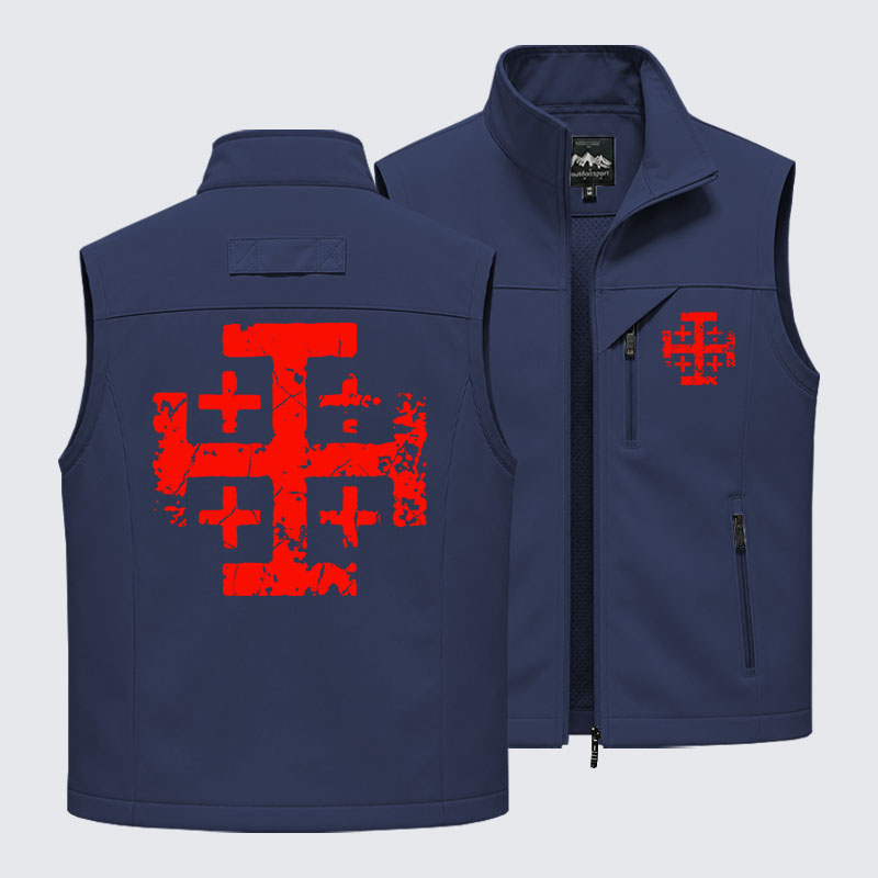 Knights Templar Jerusalem Cross Outdoor Quick-dry Vest
