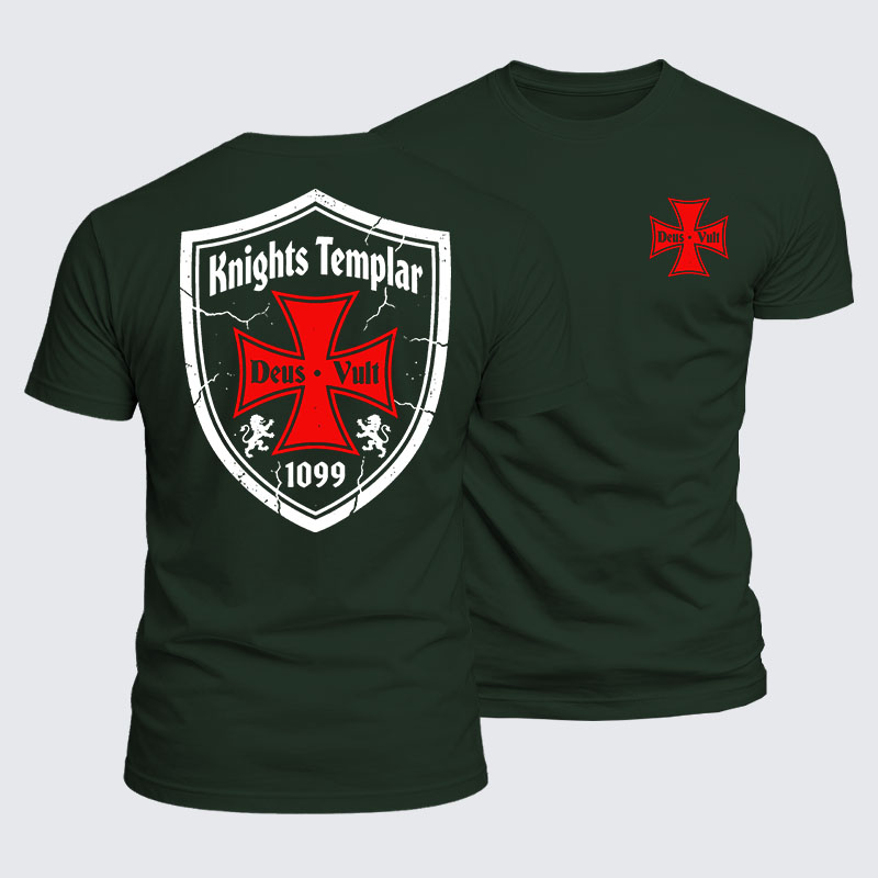 [Copy]Luxe Mercerized Cotton Tee - Knights Templar Deus Vult