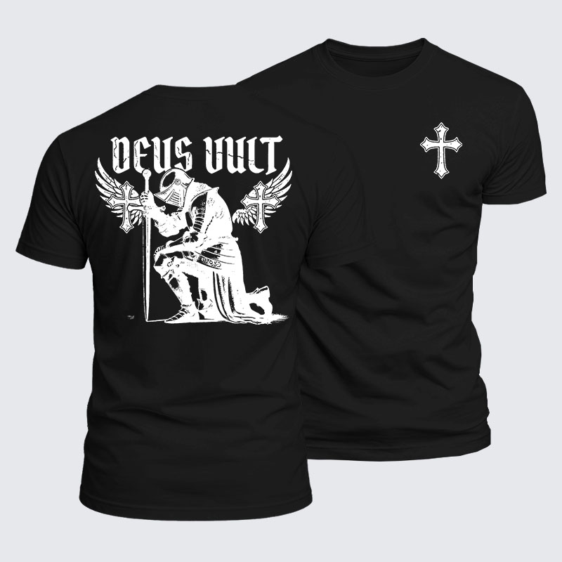 Man Of God Husband Dad Jesus God Christian Cotton T-Shirt