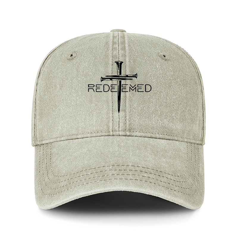 Heritage Washed Cap - Cross Nails Redeemed