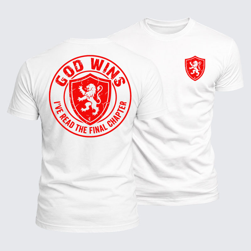 Luxe Mercerized Cotton Tee - God Wins I've Read the Final Chapter 
