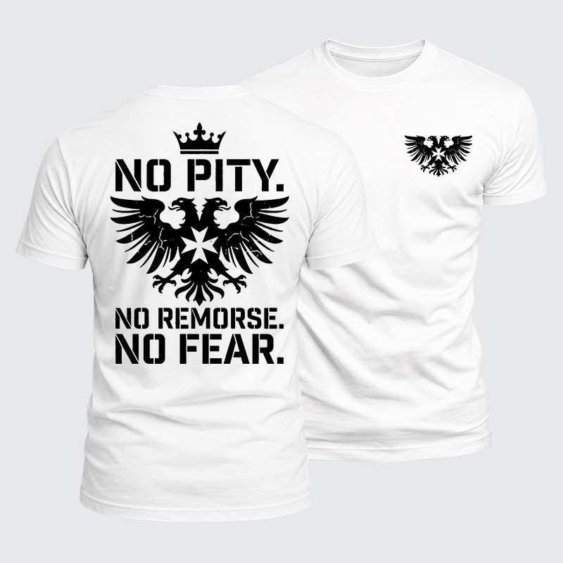 Luxe Mercerized Cotton Tee -  No Pity No Remorse No Fear