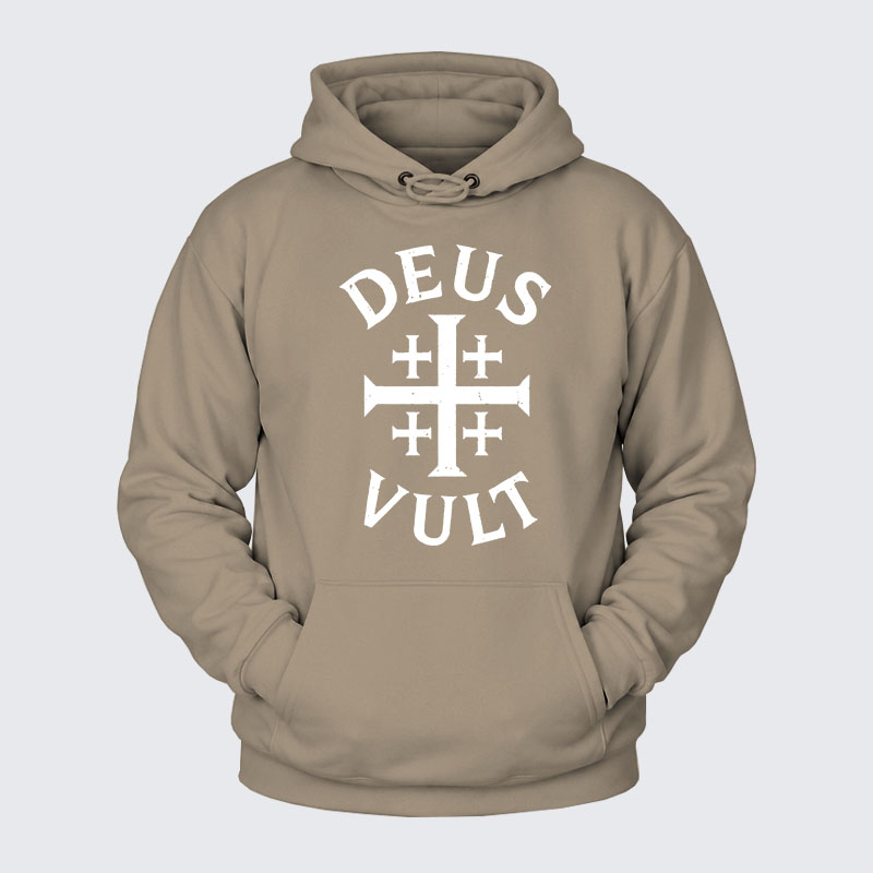 Plush Fleece-Lined Hoodie - Deus Vult