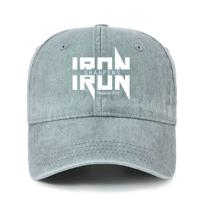 Heritage Washed Cap - Iron Sharpens Iron - Proverbs 27:17