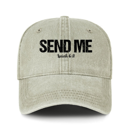 Heritage Washed Cap - Isaiah 6:8 - SEND ME