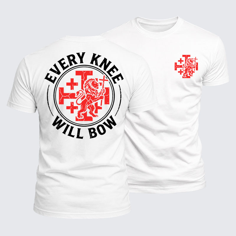 Luxe Mercerized Cotton Tee -  Every Knee Will Bow