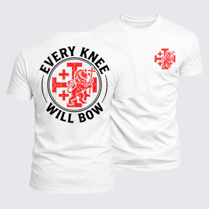 Luxe Mercerized Cotton Tee -  Every Knee Will Bow