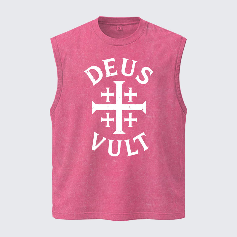 Washed Tank Top - Deus Vult