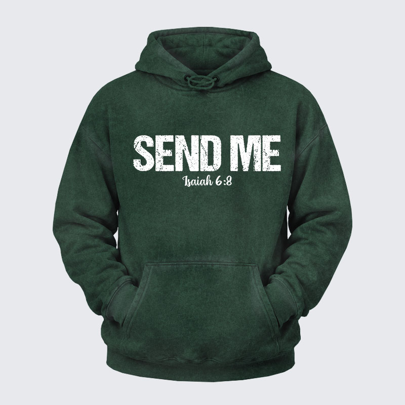 Washed Hoodie - Isaiah 6:8 - SEND ME