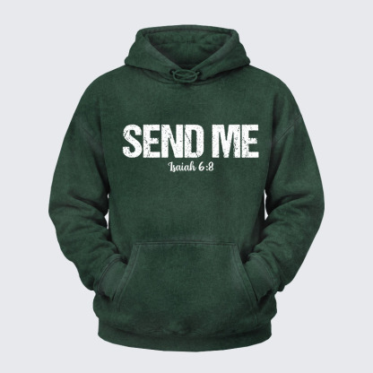 Washed Hoodie - Isaiah 6:8 - SEND ME