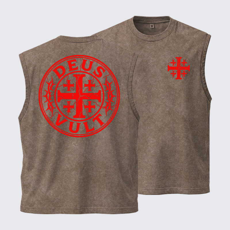 Washed Tank Top - Deus Vult