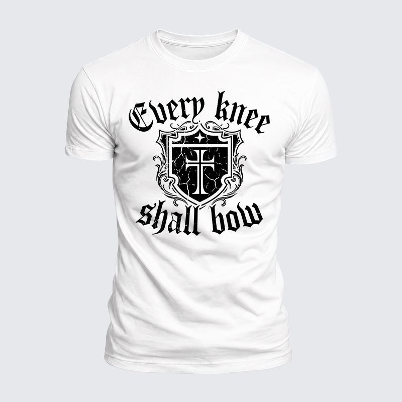 Luxe Mercerized Cotton Tee -  Every Knee Will Bow