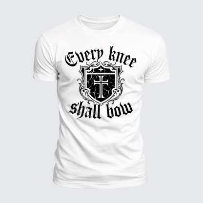Luxe Mercerized Cotton Tee -  Every Knee Will Bow