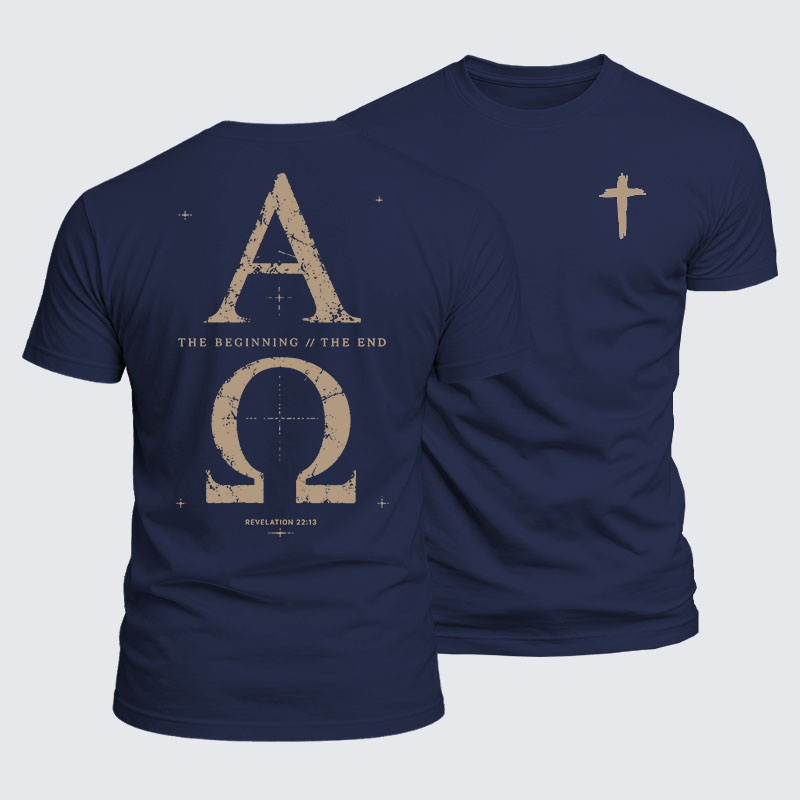 Luxe Mercerized Cotton Tee - Alpha and the Omega Revelation 22:13