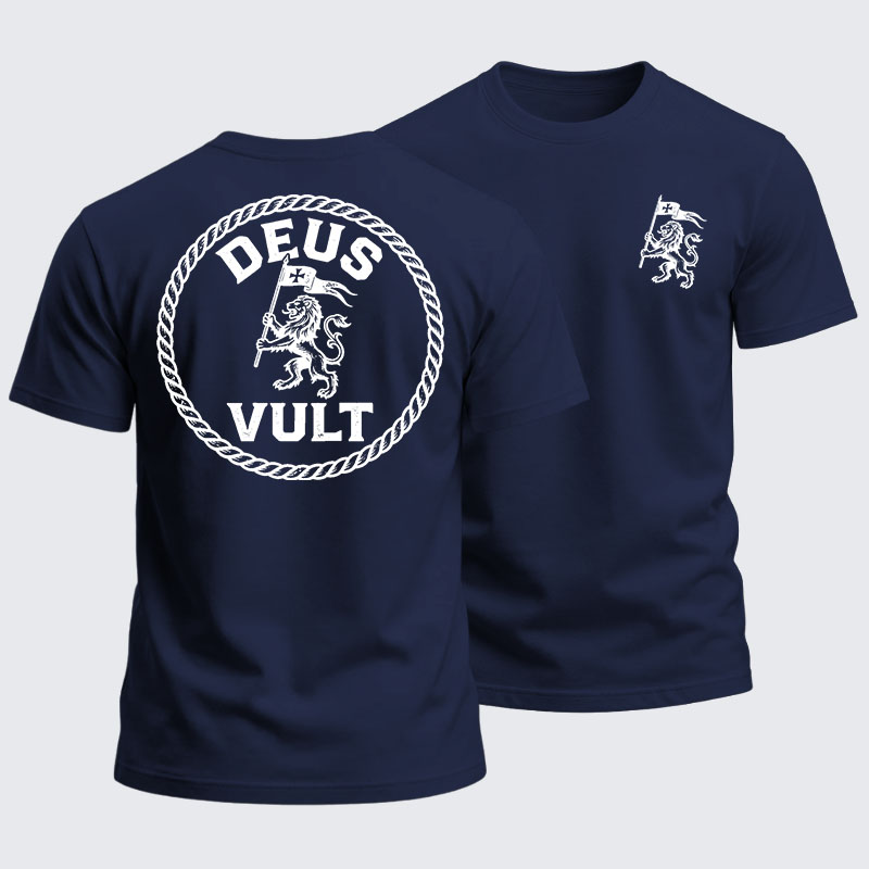 Heavyweight Cotton Tee - Deus Vult