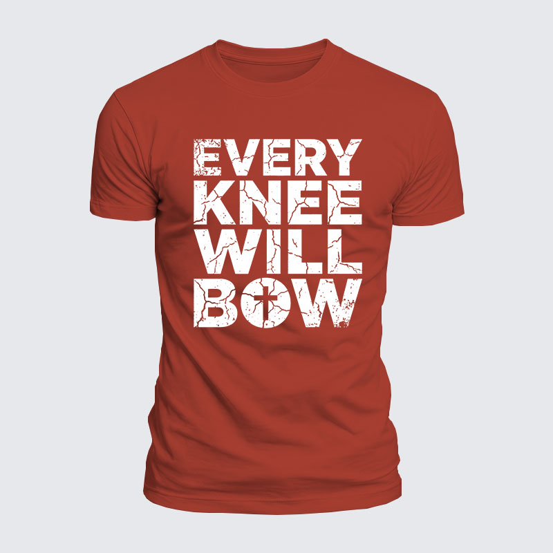 Luxe Mercerized Cotton Tee -  Every Knee Will Bow