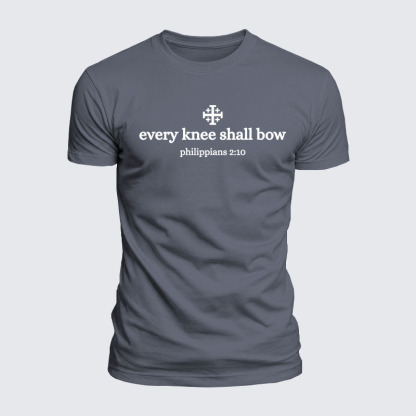 [Copy]Luxe Mercerized Cotton Tee -  Every Knee Will Bow