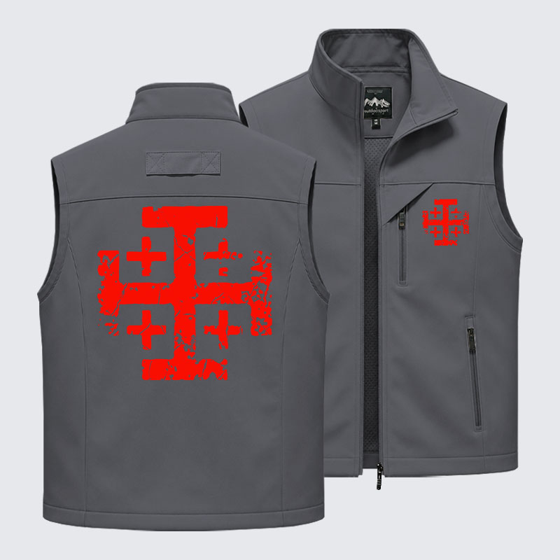 Knights Templar Jerusalem Cross Outdoor Quick-dry Vest