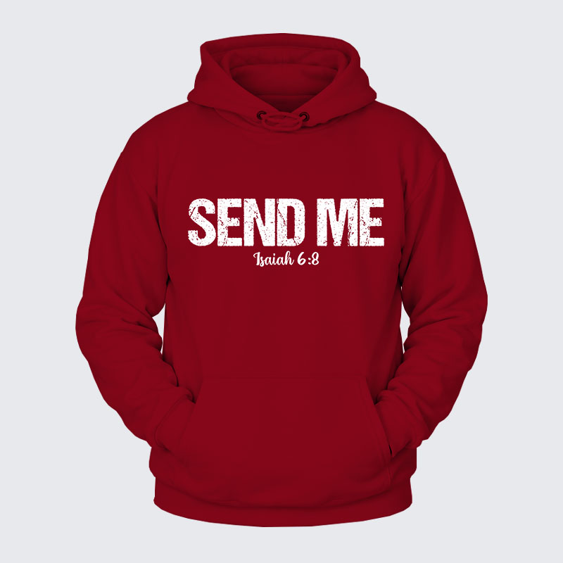 Plush Fleece-Lined Hoodie - Isaiah 6:8 - SEND ME