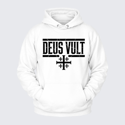Plush Fleece-Lined Hoodie - Deus Vult