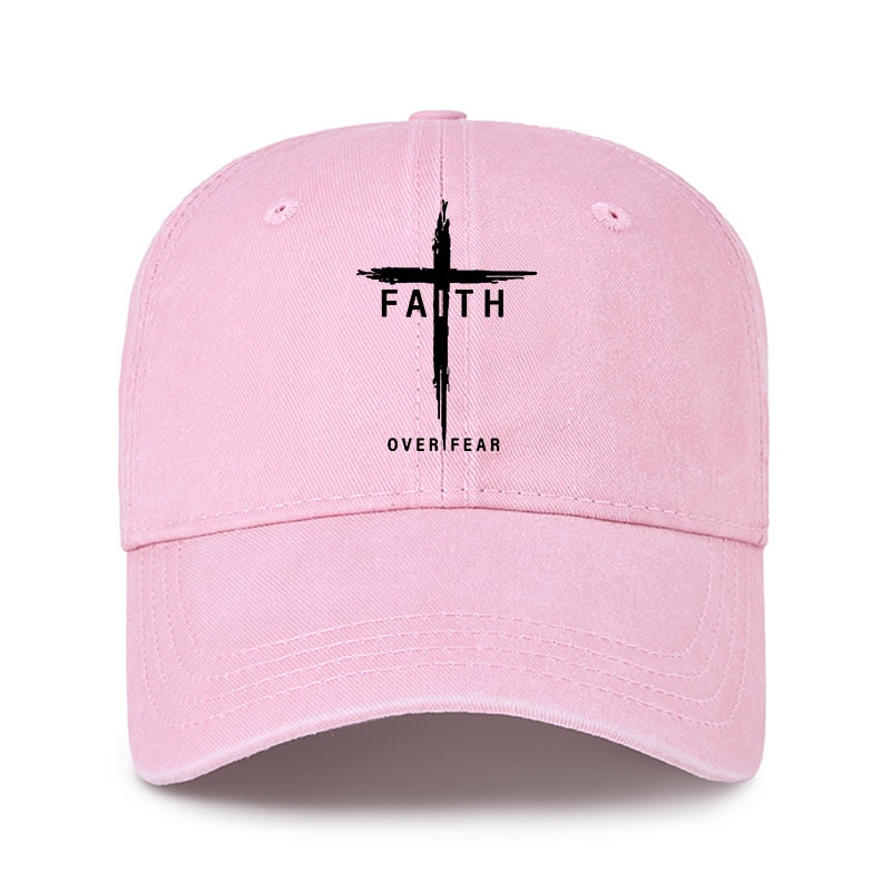Heritage Washed Cap - Faith Over Fear Cross